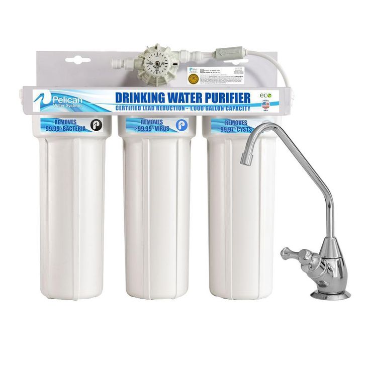 Drinking Water Purifier Dispenser Filtration System with Chrome Faucet