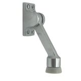 4-1/2 in. Solid Brass Square Kick Down Door Stop in Satin Nickel - Super Arbor
