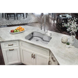 Dual Mount 18-Gauge Stainless Steel 33 in. 2-Hole Euro Style Single Bowl Kitchen Sink with Grid and Drain Assembly - Super Arbor