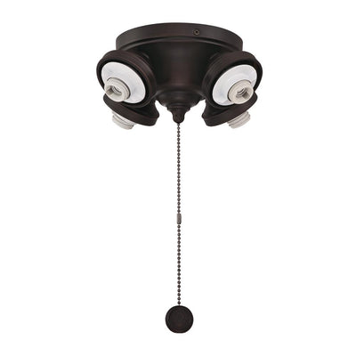 4-Light Dark Bronze Ceiling Fan Fitter LED Light Kit - Super Arbor