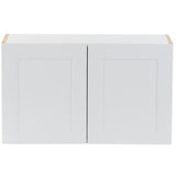 Cambridge Shaker Assembled 27x30x12 in. All Plywood Wall Cabinet with 2 Soft Close Doors in White - Super Arbor