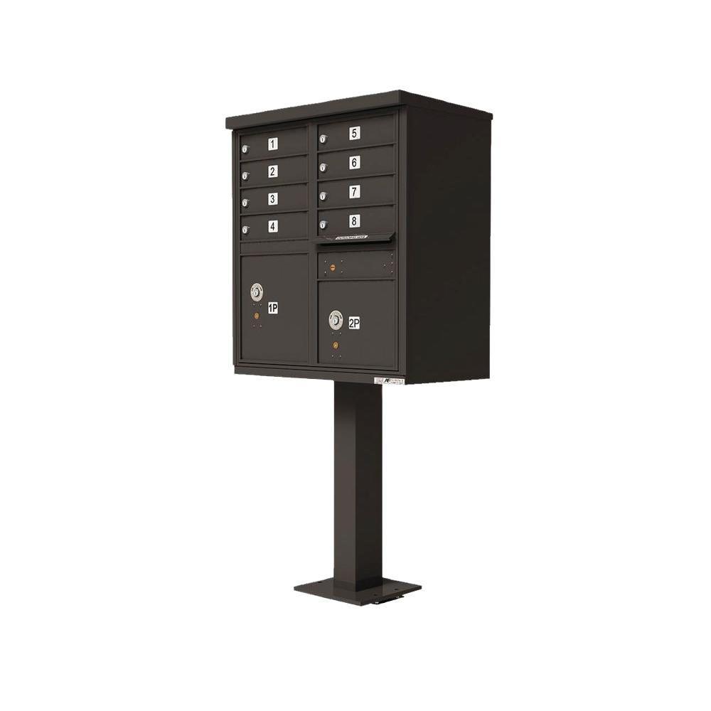 16-Mailboxes 1-Outgoing Mail Compartment 2-Parcel Lockers Pedestal Mount Cluster Box Unit - Super Arbor