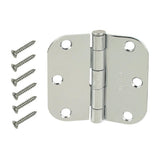 3-1/2 in. Chrome Square Corner Door Hinge - Super Arbor