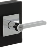 Halifax Square Polished Chrome Entry Door Lever Featuring SmartKey Security - Super Arbor