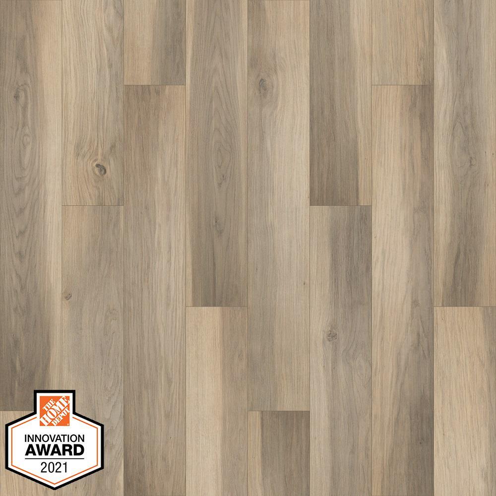 Defense+ 7.48 in. W Sun Veiled Oak Antimicrobial Waterproof Laminate Wood Flooring (549.64 sq. ft./pallet) - Super Arbor