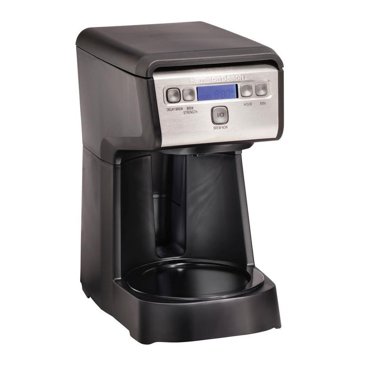 Compact 12-Cup Black Programmable Drip Coffee Maker