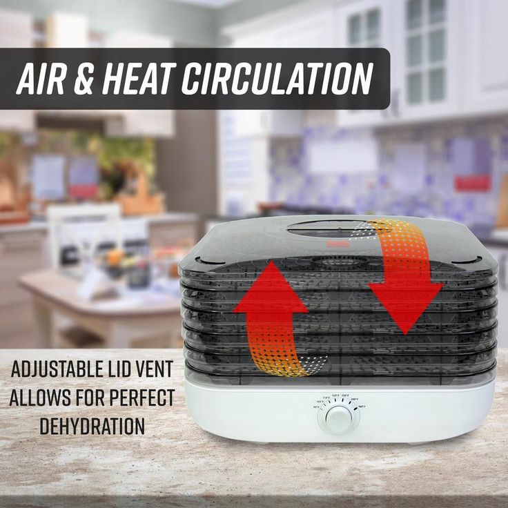 5-Tray White Turbo Food Dehydrator