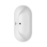 Brooklyn 60 in. Acrylic Flatbottom Bathtub in White with Matte Black Trim - Super Arbor