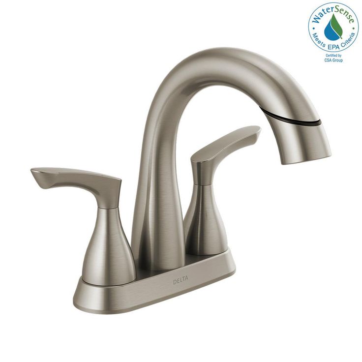 Broadmoor 4 in. Centerset 2-Handle Pull-Down Spout Bathroom Faucet in SpotShield Brushed Nickel