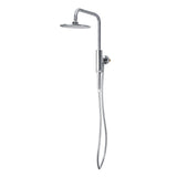 1-spray 8 in. Dual Shower Head and Handheld Shower Head with Waterfall in Chrome