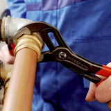 KNIPEX Cobra High-Tech Water Pump Pliers, 7.25 in (180 mm) with V-Jaw and Tether Attachment