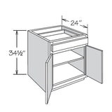 allen + roth Aveley 27-in W x 34.5-in H x 24-in D Linen Maple Door and Drawer Base Semi-Custom Cabinet