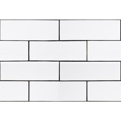MSI City Grigio 4 in. x 12 in. Glossy Ceramic Gray Subway Tile (9.99 sq. ft./case) - Super Arbor