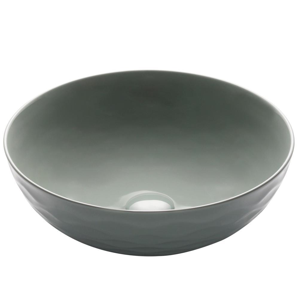 Viva 16-1/2 in. Round Porcelain Ceramic Vessel Sink in White - Super Arbor