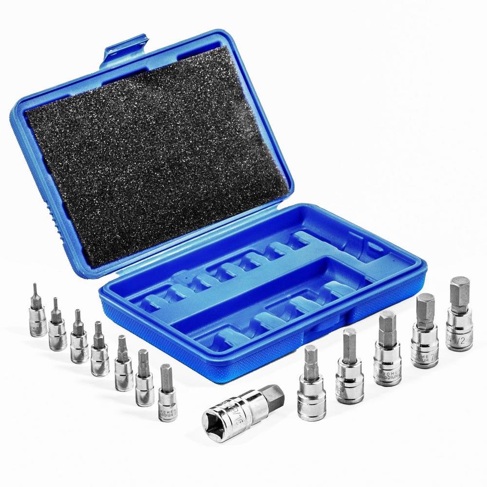 SAE Pro-Grade Hex Allen Bit Socket Set (13-Piece) - Super Arbor