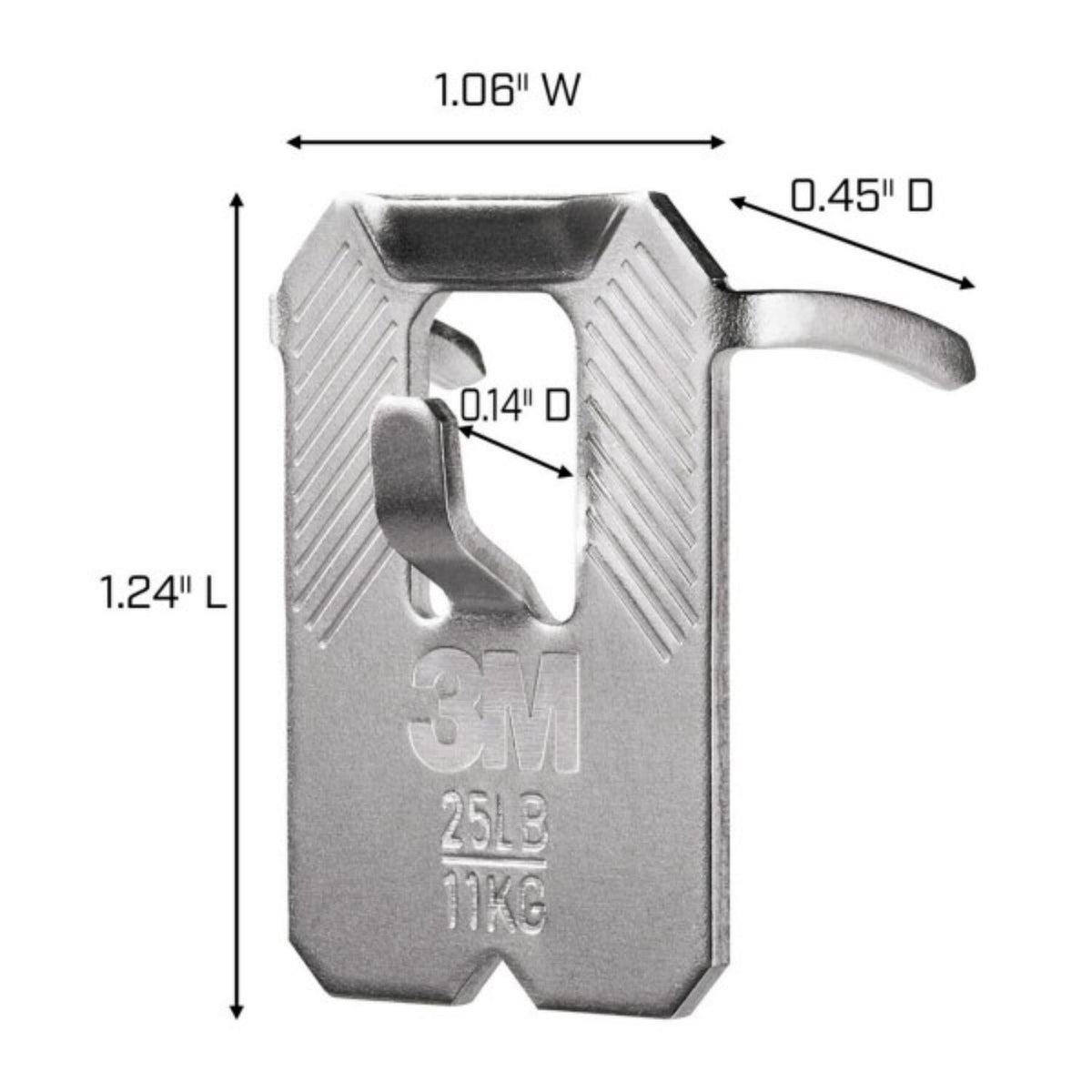 3M Claw Silver Drywall Picture Hanger, 25 lb Capacity, 4-Pack