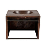 Premier Copper Products 24 in. Wall Mount Copper Vanity with Built-In Bathroom Sink in Oil Rubbed Bronze