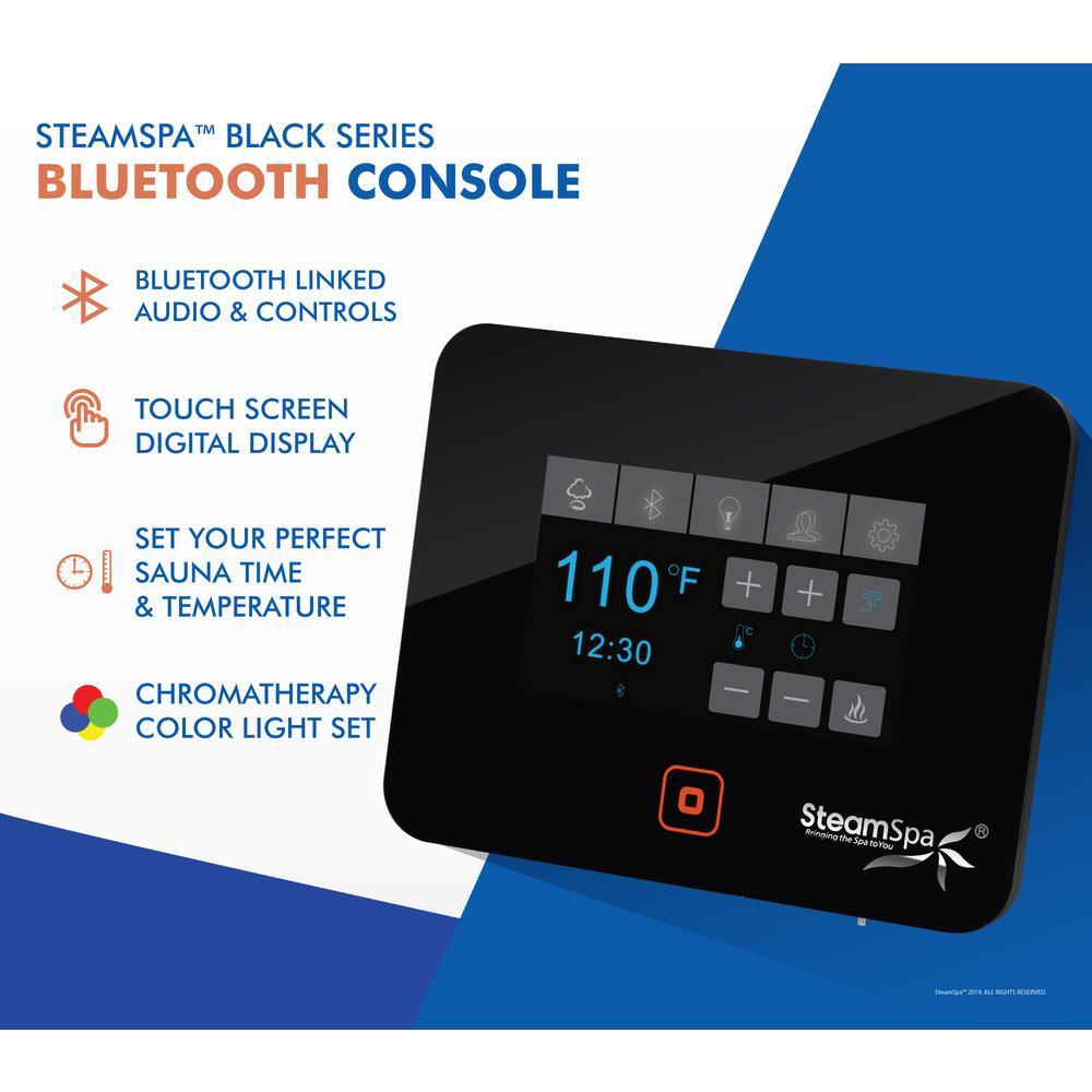 Black Series Bluetooth 12kW QuickStart Steam Bath Generator Package in Oil Rubbed Bronze - Super Arbor