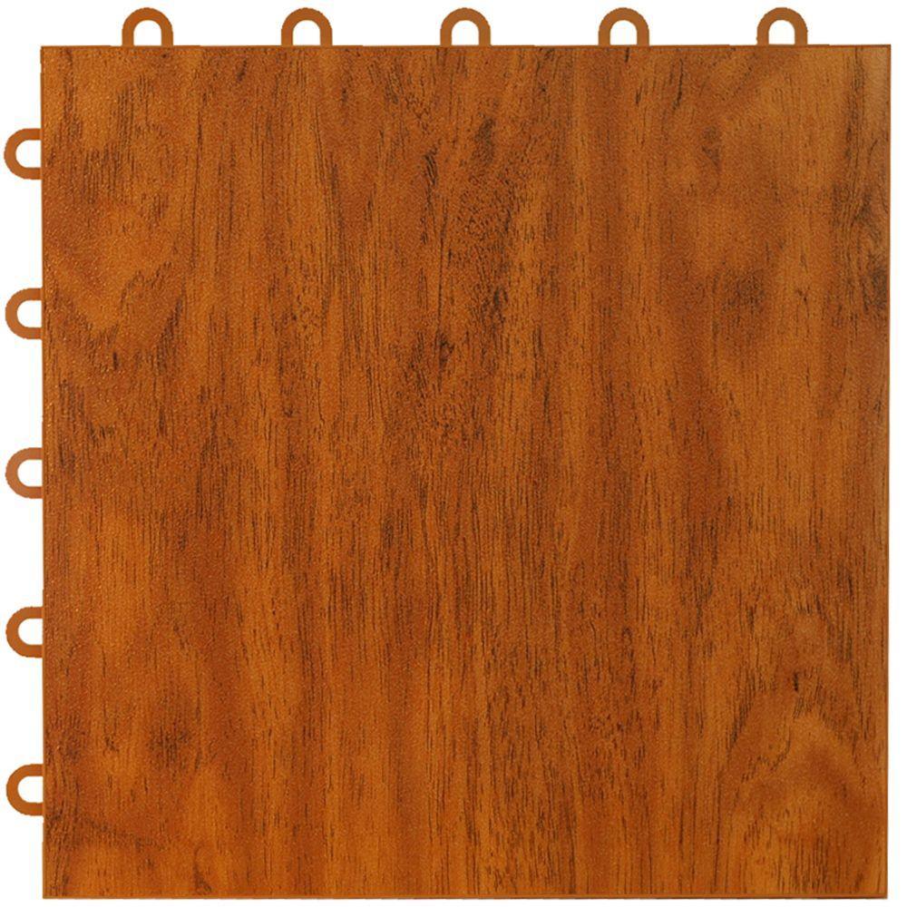 Greatmats Max Tile 12 in. x 12 in. x 5/8 in. Maple Plank Vinyl Interlocking Raised Modular Floor Tile (Case of 26)