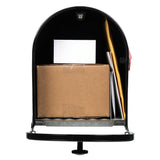 Outback Double Door, Large, Steel, Post Mount Mailbox, Black - Super Arbor