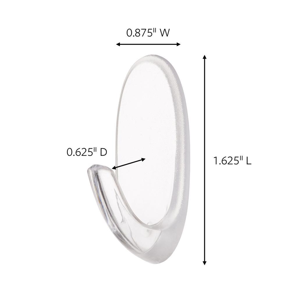 Medium-Clear Hooks with Clear Strips (6-Pack) - Super Arbor