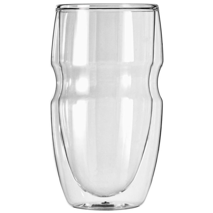Serafino Double Wall 16 oz. Iced Tea and Coffee Insulated Drinking Glasses (Set of 2)