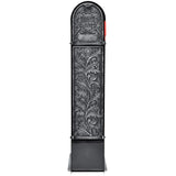 Climbing Leaf 4-Door Front and Back Access Lockable Ground Mount Mailbox in Silver Pewter - Super Arbor