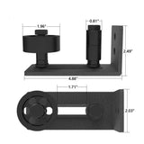 4.88 in. Black Steel Heavy-Duty Adjustable Sliding Barn Door Floor Guide Hardware (Model 1) - Super Arbor