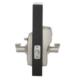Camelot Satin Nickel Electronic Door Lock with Accent Door Lever Featuring Flex Lock - Super Arbor