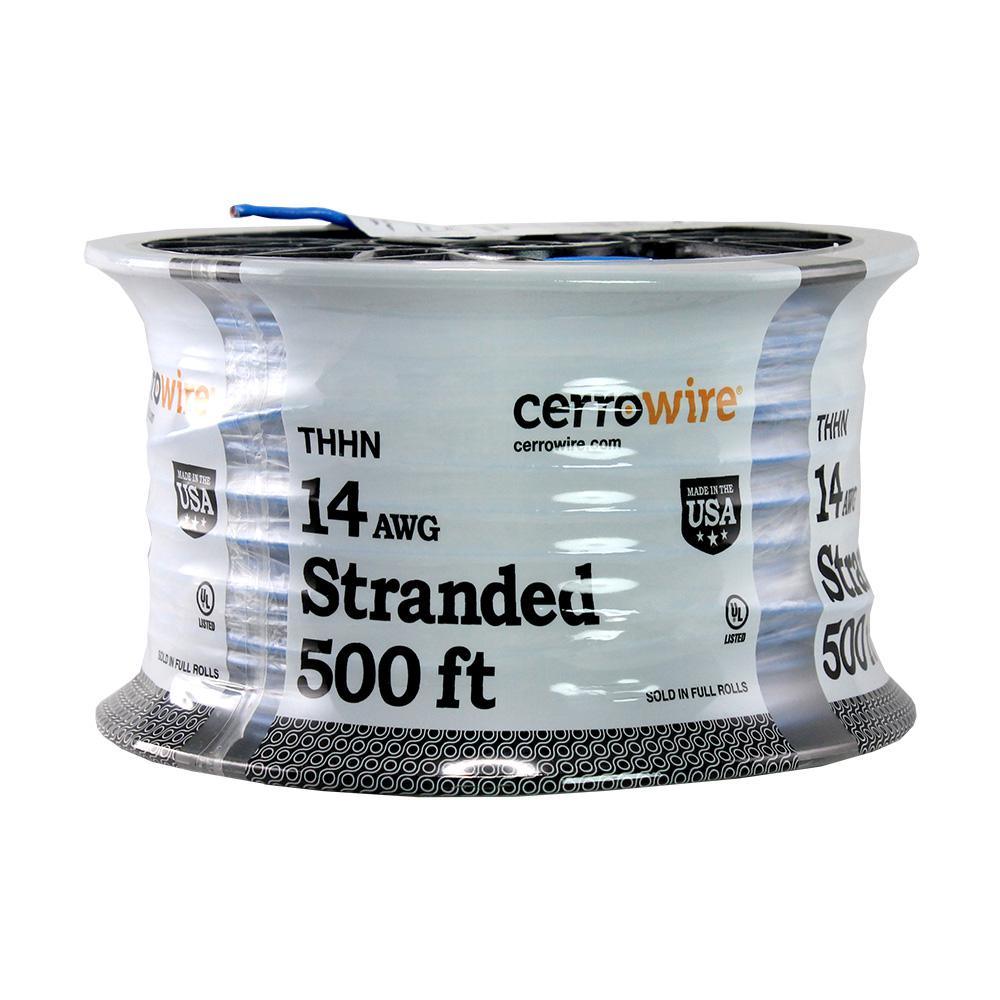 500 ft. 14/1 White Stranded THHN Wire - Super Arbor