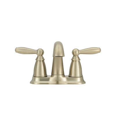 Moen Brantford Brushed Nickel 2-handle 4-in Centerset WaterSense Bathroom Sink Faucet with Drain