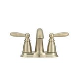 Moen Brantford Brushed Nickel 2-handle 4-in Centerset WaterSense Bathroom Sink Faucet with Drain