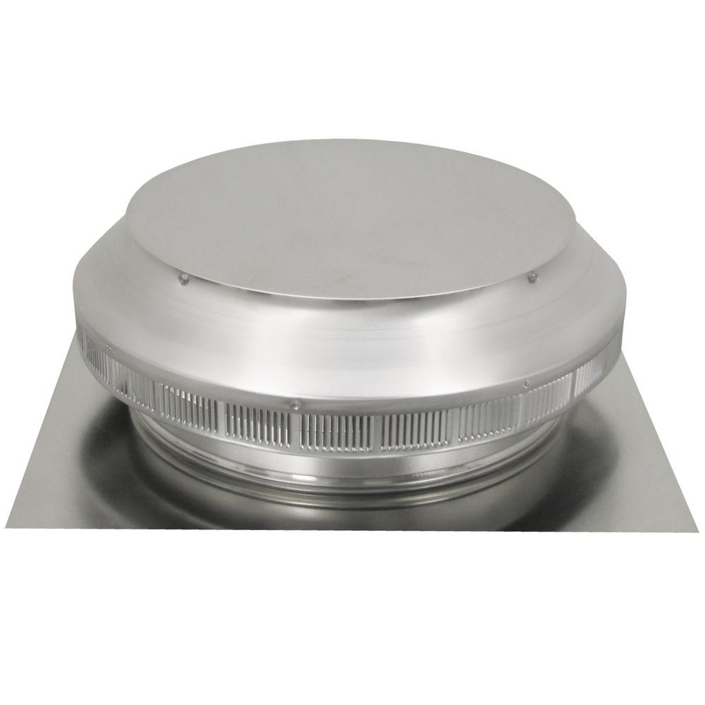 14 in. Dia Aluminum Roof Louver Exhaust Vent in Mill Finish - Super Arbor