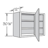 allen + roth Aveley 24.5-in W x 30.125-in H x 12-in D Linen Maple Blind Corner Wall Semi-Custom Cabinet