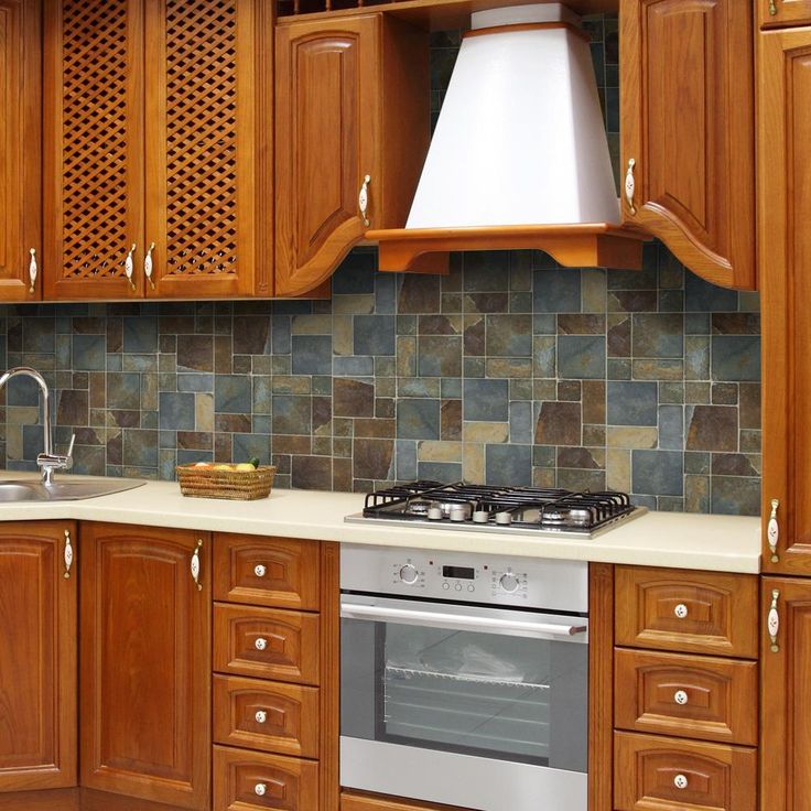 Jeffrey Court Rust Block Medley 11.75 in. x 11.75 in. x 11.5mm Slate Mosaic Floor and Wall Tile