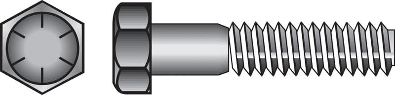 Hillman 5/8 in. Dia x 2-1/2 in. L Grade 8 Heat-Treated Steel Hex Head Cap Screws, Coarse Thread (25-Pack)