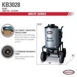 Simpson SIMPSON King Brute KB3028 3000  PSI at 2.8 GPM BRIGGS & STRATTON Hot Water Pressure Washer