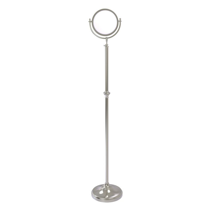 Allied Brass 8-in x 15-in Matte White Double-Sided Magnifying Countertop Vanity Mirror