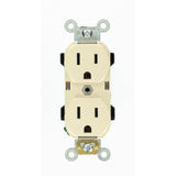 15 Amp Industrial Grade Narrow-Body Duplex Outlet, White - Super Arbor