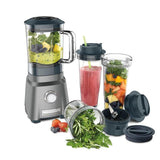 Hurricane 32 oz. 3-Speed Brushed Chrome Compact Juicing Blender