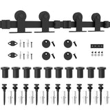 12 ft. /144 in. Top Mount Sliding Barn Door Hardware Track Kit for Double Doors with Non-Routed Floor Guide - Super Arbor