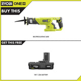 18-Volt ONE+ Cordless Reciprocating Saw with 1.5 Ah Compact Lithium-Ion Battery