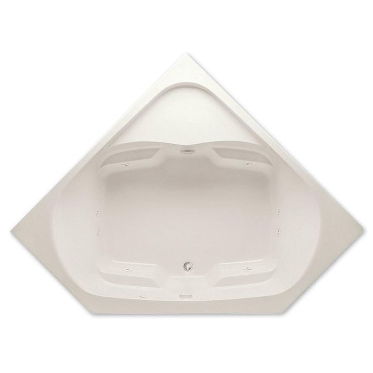Cavalcade 60 in. Acrylic Center Drain Corner Drop-In Whirlpool Bathtub in White