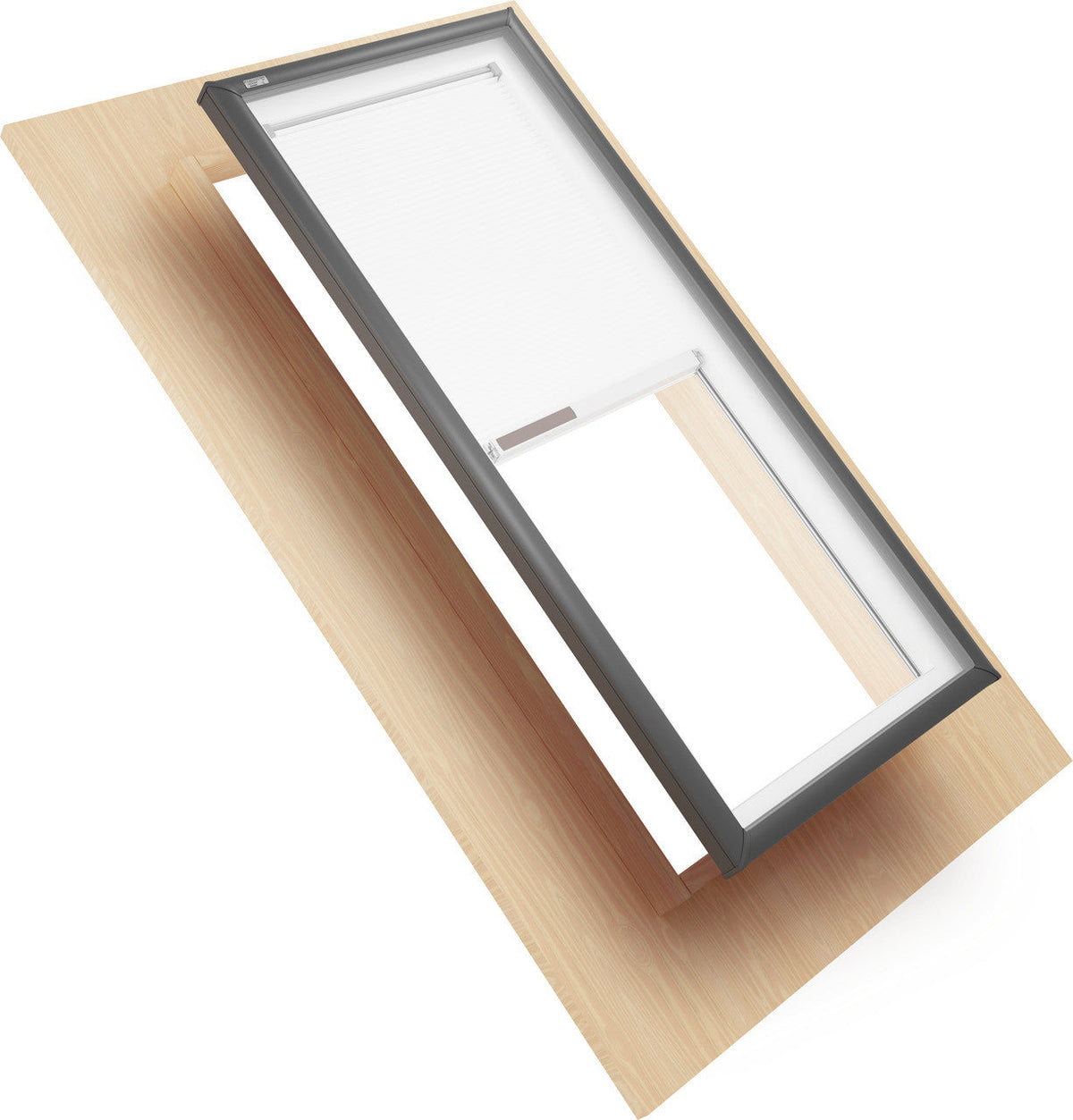 VELUX Curb Mount Fixed Laminated LoE3 Skylight with White Solar Room Darkening Shade FCM 3171 2004S