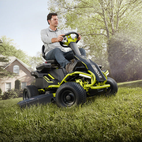 RYOBI 38 in. 100 Ah Battery Electric Rear Engine Riding Lawn Mower