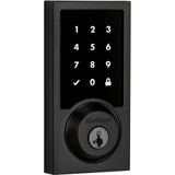 Premis Contemporary Touchscreen Smart Lock Matte Black Single Cylinder Electronic Deadbolt Featuring SmartKey Security - Super Arbor