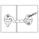 Everbilt 6 in. Black Decorative Hook and Eye