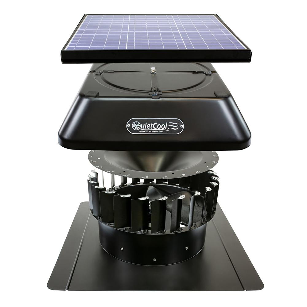 40-Watt Hybrid Solar/Electric Powered Roof Mount Attic Fan with Included Inverter - Super Arbor