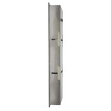 36 in. x 8 in. x 4 in. Niche in Brushed Stainless Steel - Super Arbor