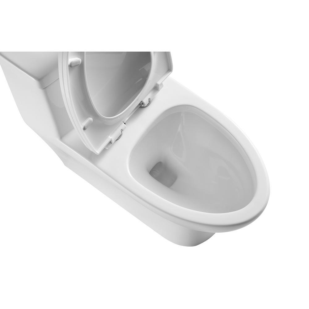 Dual Flush 1-piece 1.28/1.6 GPF Elongated One Piece Toilet with Soft Closing Seat - Super Arbor
